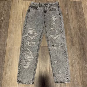 AE Acid Wash Mom Jeans